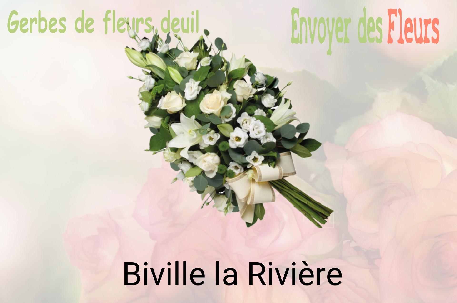 Gerbe de fleurs de deuil livrée à Biville-la-Rivière